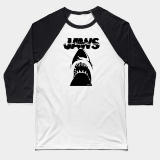 JAWS - GREAT WHITE DANGEROUS SHARK black Baseball T-Shirt